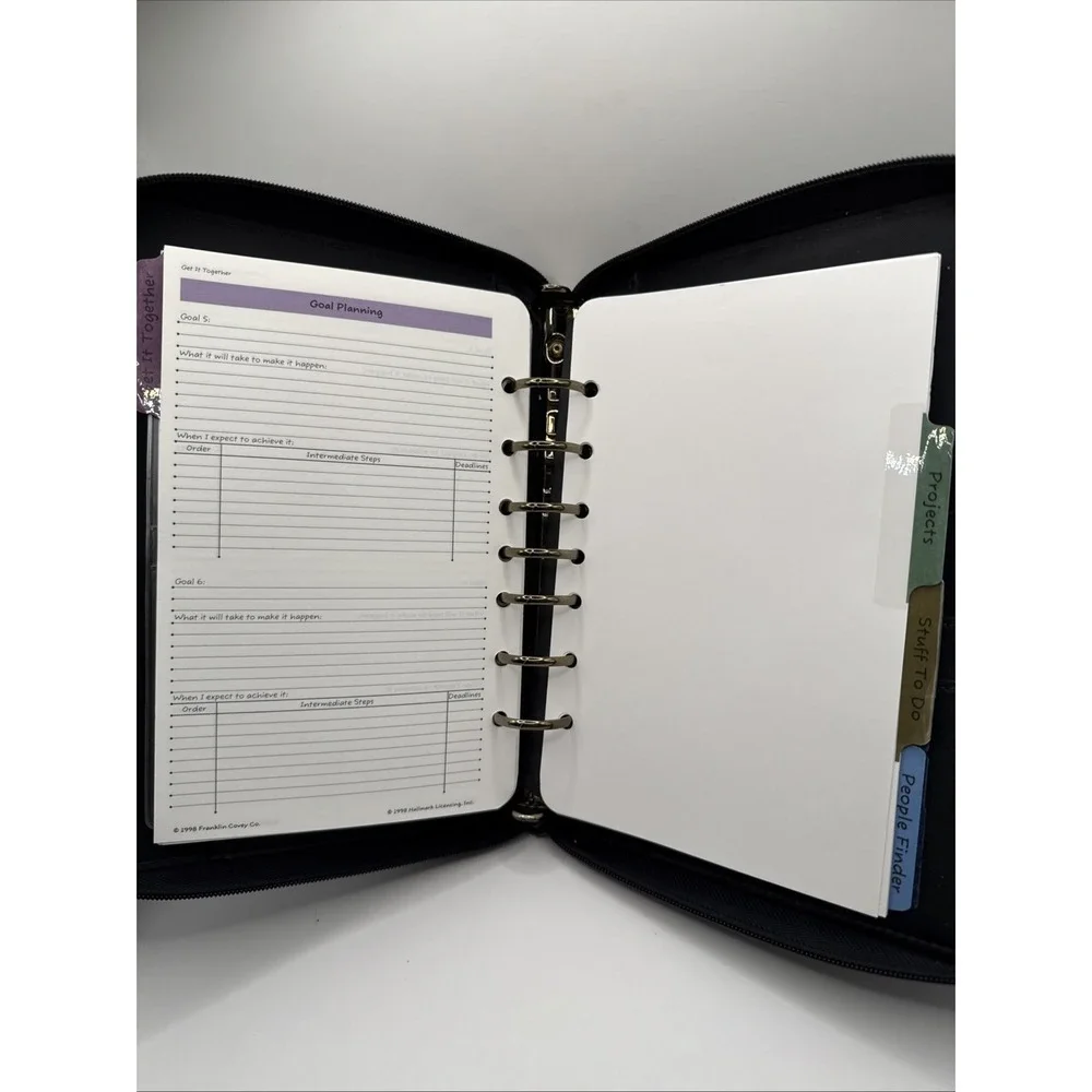Franklin Quest Planner Binder Genuine Leather 10